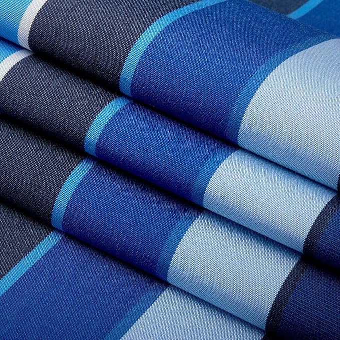 RSH DECOR: Sunbrella Square Throw Pillows Set of 4 | 17" x 17" | Water and Fade-Resistant Performance Fabric | Outdoor Pillow Covers with Down-Alternative Inserts | Milano Cobalt
