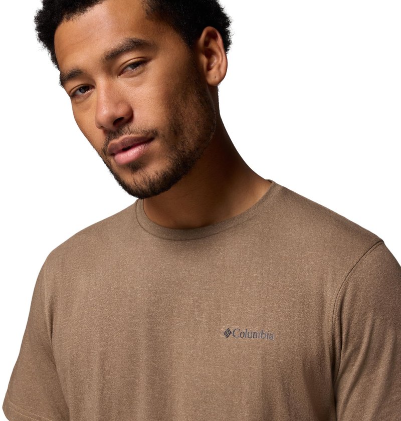 Columbia Mens Thistletown Hills Short Sleeve T-Shirt, Delta Heather, Small
