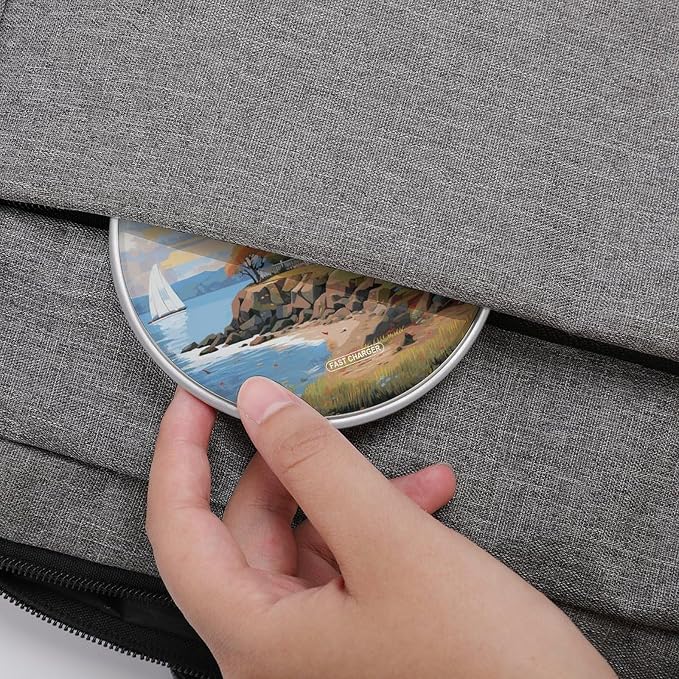 Coastal Lighthouse Wireless Charger with USB Cable Qi-Certified 10W Fast Wireless Charging Pad Portable Charging Station Anti-Slip Slim Charger Mat for All Qi-Enabled Phones