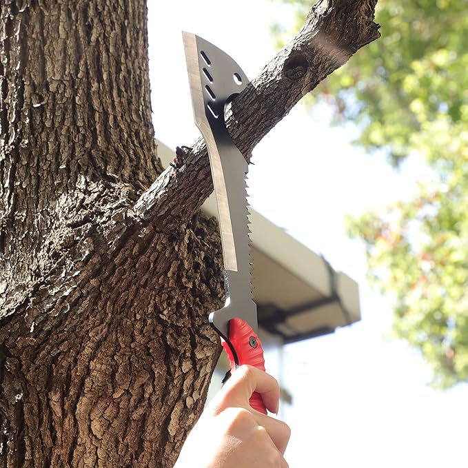 Delacour- Multi-Use Axe MacheteMachete with Nylon Sheath - Survival Machete Ideal for Camping, Fishing, Hunting, Bushcraft - Perfect Brush Axe for Surveying- Gardening Camp Outdoor