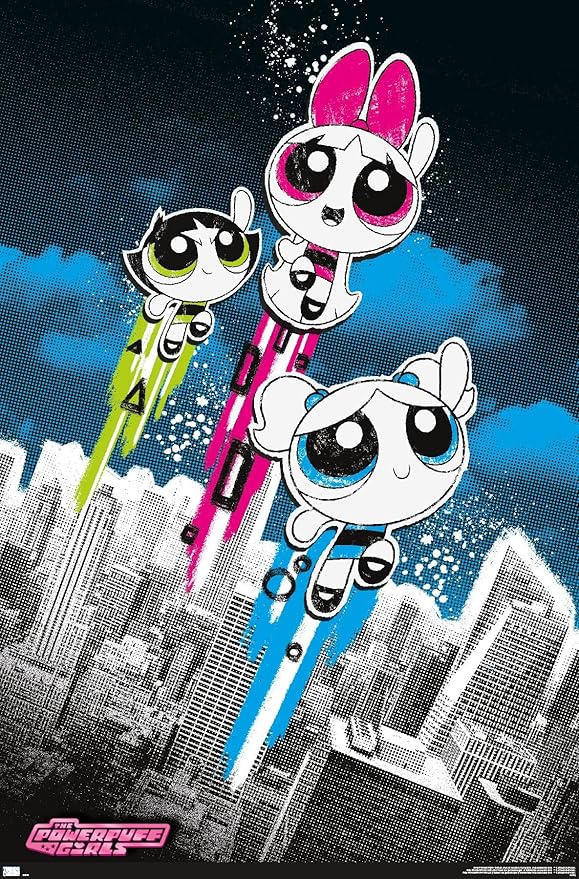 The Powerpuff Girls - Group City Wall Poster, 34L" x 22.4W", Unframed Version