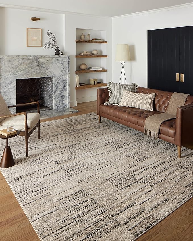 Loloi Darby Collection DAR-01 Charcoal/Sand 9'-2" x 13' Area Rug
