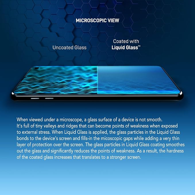 LIQUID GLASS Screen Protector for All Smartphones Tablets and Watches Scratch and Shatter Resistant Wipe On Nano Protection for Up To 4 Devices - Bottle