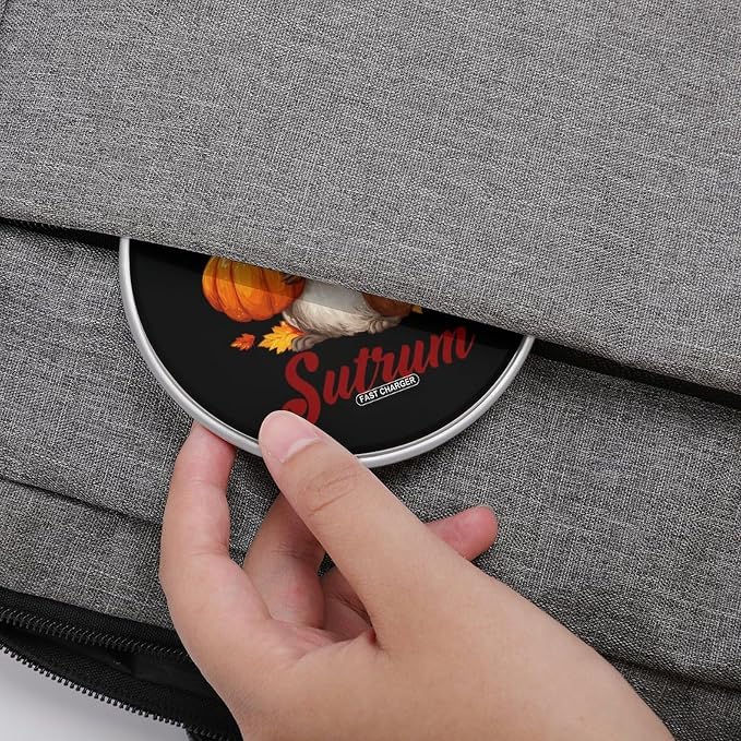 Fall Squirrel Maple Leaf Wireless Charger Portable Charging Pad | LightweightAll Smartphone