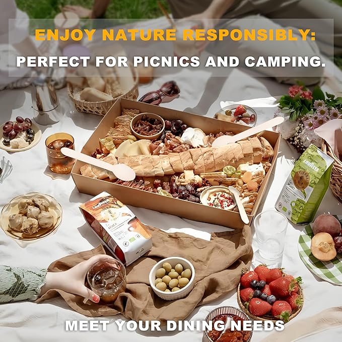 360 Pcs Disposable Wooden Spoons, Compostable Spoon Set