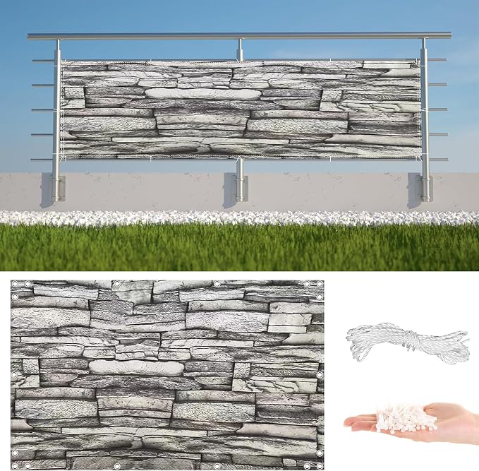 Privacy Screen Protector 8.2' x 16.4' Durable UV-Resistant Patio Privacy Screens
