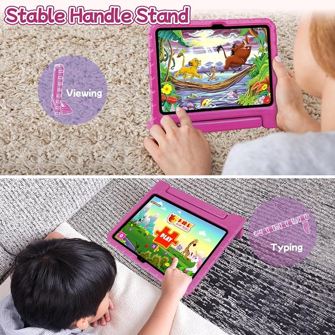 Case for iPad Pro 12.9 Case 2022/2021/2020/2018 with Pencil Holder &amp Hadle Stand Super Protection Kids Proof Cover for iPad Pro 12.9 inch 3rd/4th/5th/6th Generation Black