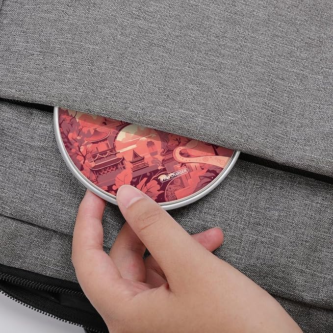 Chinese Architectural Patterns Wireless Charger Portable Fast Charging Pad Lightweight Wireless Charging Pad 10W Slim Charging Station for Phone Charger Mat for Travel Home Office Desk