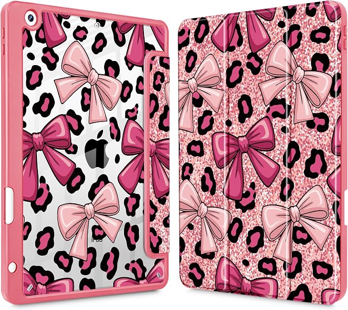 Tuiklol for iPad 10.2 inch 9th / 8th / 7th Gen 2021 2020 2019 Release Case | Built in Pencil Holder - TPU Protection Trifold Stand Stand Clear Back Tablet Cover With Auto Wake/Sleep Blue berries