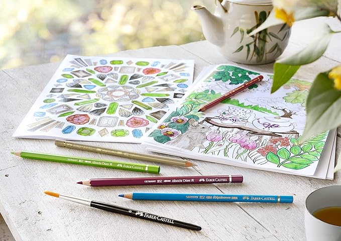 Faber-Castell 117538 Albrecht Dürer Watercolour Pencils, Box of 36 Thick 3.8 mm Watercolour Pencils with Soluble Pigments that Transform in a Few Brushstrokes