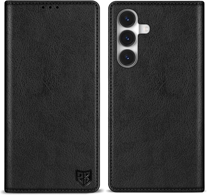 ZZXX for Samsung Galaxy S25 Wallet Case with [RFID Blocking] Card Slot Stand Strong Magnetic Leather Flip Fold Protective Phone Case for Samsung Galaxy S25 Case Wallet(Black-6.2 inch)