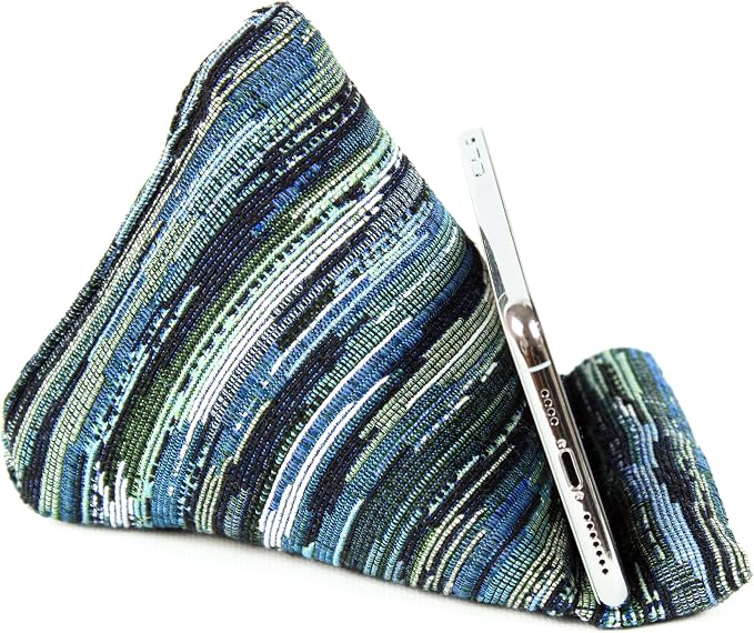 Handmade Phone Pillow Holder - The Wedge Mobile Device Stand - Fabric Phone Stand for All iPhones All Smartphones! 7 x 6.1 x 5.5 Inches (ABC)