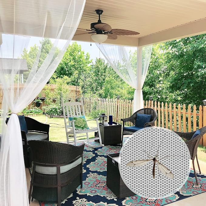 RYB HOME Outdoor Mosquito Net for Porch/Patio/Canopy/Gazebo