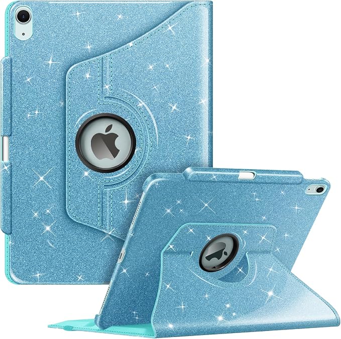 Fintie Rotating Case for iPad Air 13-inch M4/M3/M2 (2026/2025/2024) | 360° Swivel Stand Landscape &amp Portrait Viewing Shockproof Protective Cover Pencil Holder Auto Sleep/Wake Black