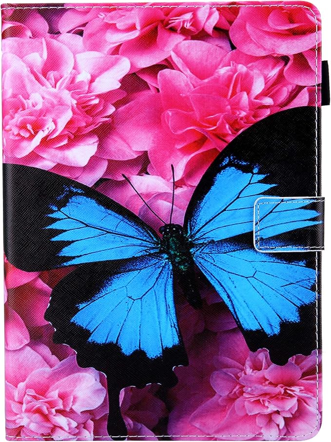 for Apple iPad 10.2 Case 9th/8th/7th Generation Cover (2021/2020/2019) with Auto Wake/Sleep Ultra Thin Lightweight Trifold Stand Folio PU Leather &amp Hard Back Hybrid Cover Almond Blossom