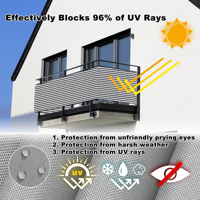 Privacy Fence Screen 2.6' x 13.1' Heavy Duty 165 GSM HDPE Outdoor Privacy