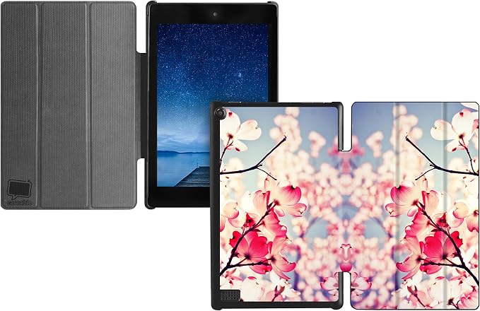 caseable Fire Tablet Cover with Blossom Bird Design