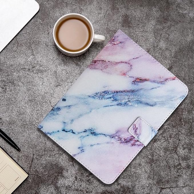 Case for iPad mini 7 A17 Pro &amp iPad mini 6 (2024/2021) Built-in Pencil Holder Premium PU Leather Folio Stand Smart Protective Cover Multi-Viewing Angles and Auto Wake/Sleep - Beach