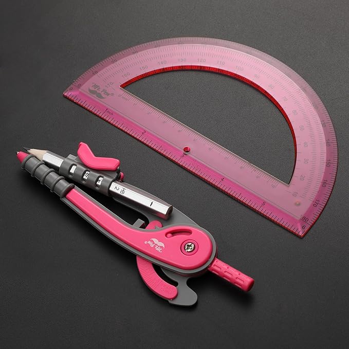 Mr. Pen- Compass and Protractor Set, Math Compass for Geometry and Drawing