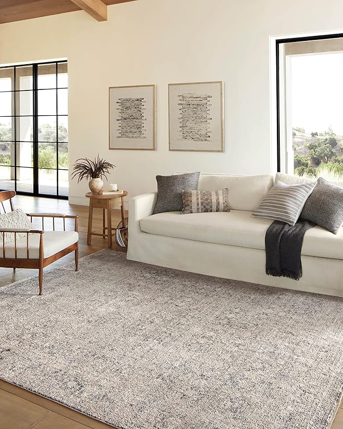 Loloi Amber Lewis Alie Collection ALE-01 Stone/Mist 7'-10'' x 10', .13'' Pile Height, Area Rug