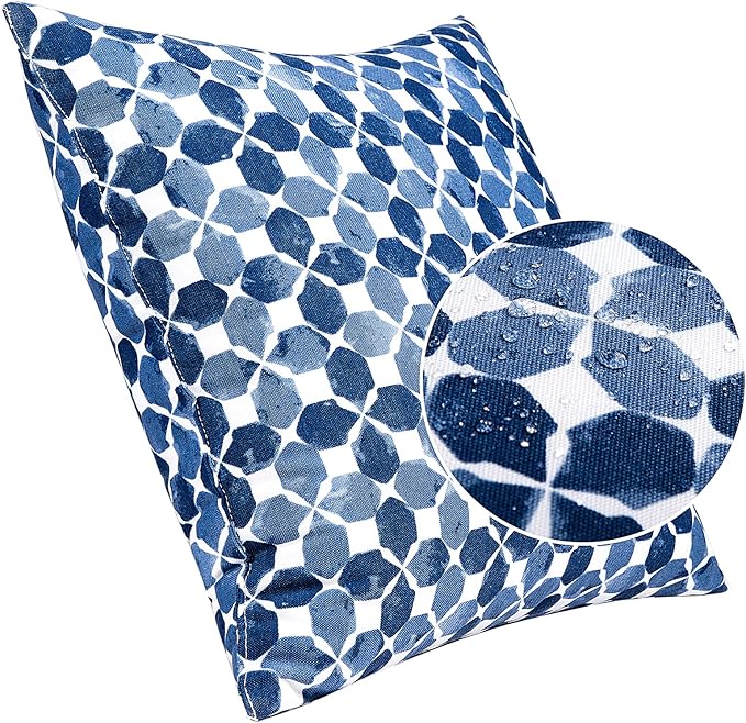 JMGBird Outdoor Pillows Waterproof Set of 2 Outdoor Throw Pillows with Insert Included Pillow 18×18 Inch Patio Pillow for Furniture