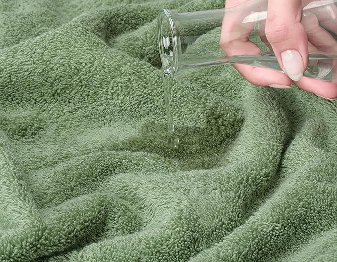 American Soft Linen Luxury 4 Piece Bath Towel Set, 600 GSM 100% Cotton Turkish Bath Towels for Bathroom, 27x54 in Large Bathroom Shower Towels, Sage Green