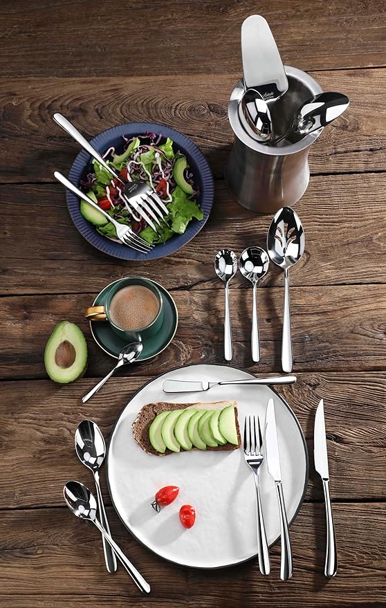 Artaste Rain II Forged 18/10 Stainless Steel 7-Piece Hostess Flatware Set