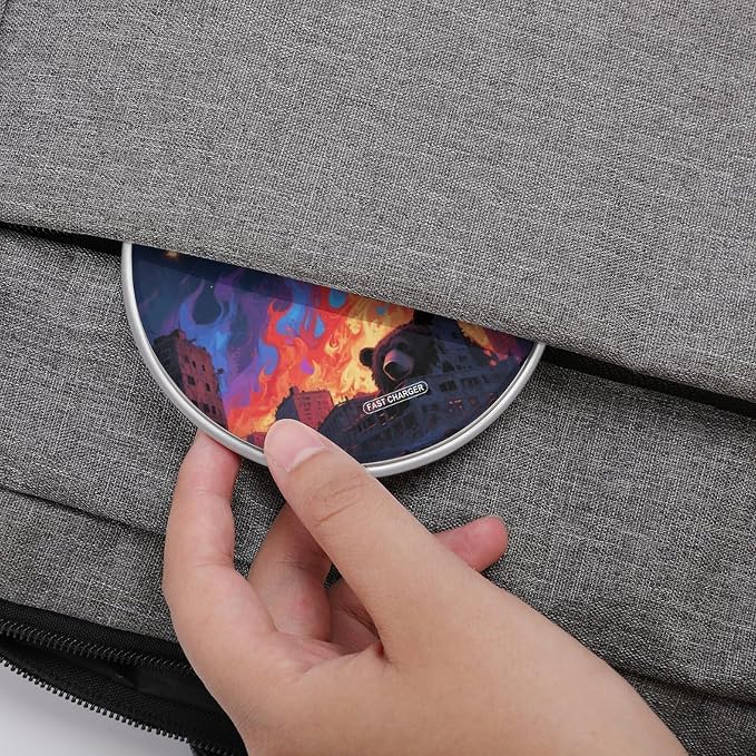 Boho Sun Wireless Charger with USB CableAluminum Alloy Frame 10W Max Compatible Fast Wireless Charging Pad- 3.2ft Cable Included for Travel Home Office Desk