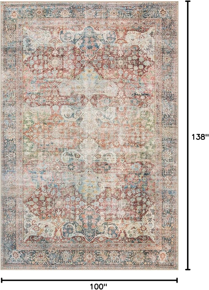 Loloi Loren Collection LQ-14 Brick/Multi 8'-4" x 11'-6" Area Rug