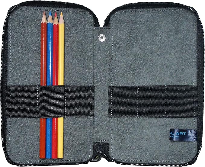 Speedball Art Products 252240 Canvas Case 24 Pencil Storage Canvas Pencil Case, Chocolate