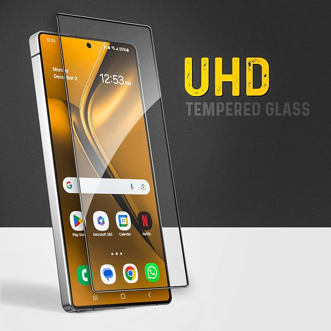 magglass Designed for Samsung Galaxy S25 Tempered Glass Screen Protector [Fingerprint Compatible] with Camera Lens Guard (Applicator Included)