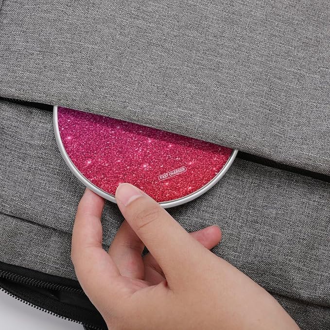 Gradient Sequin Sparkle Wireless Charger Portable Fast Charging Pad Lightweight Wireless Charging Pad 10W Slim Charging Station for Phone Charger Mat for Travel Home Office Desk