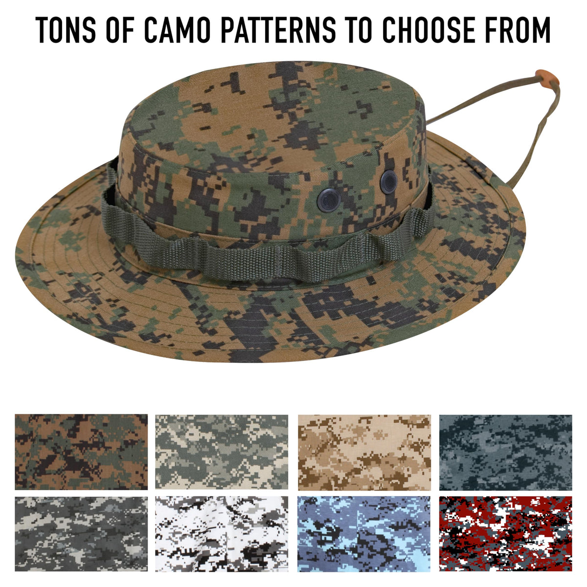 Rothco Camo Boonie Hat - Ultimate Sun Defense for Outdoor Adventures - Desert Digital Camo – 7