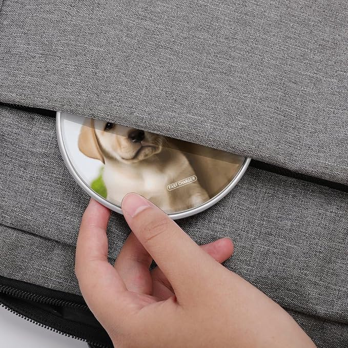Funny Labrador Puppy Dog Wireless Charger 10W Fast Charging Pad Anti-Slip Qi Certified Wireless Charging Pad Charging Station Portable Phone Charger for All Wireless Charging Smartphone