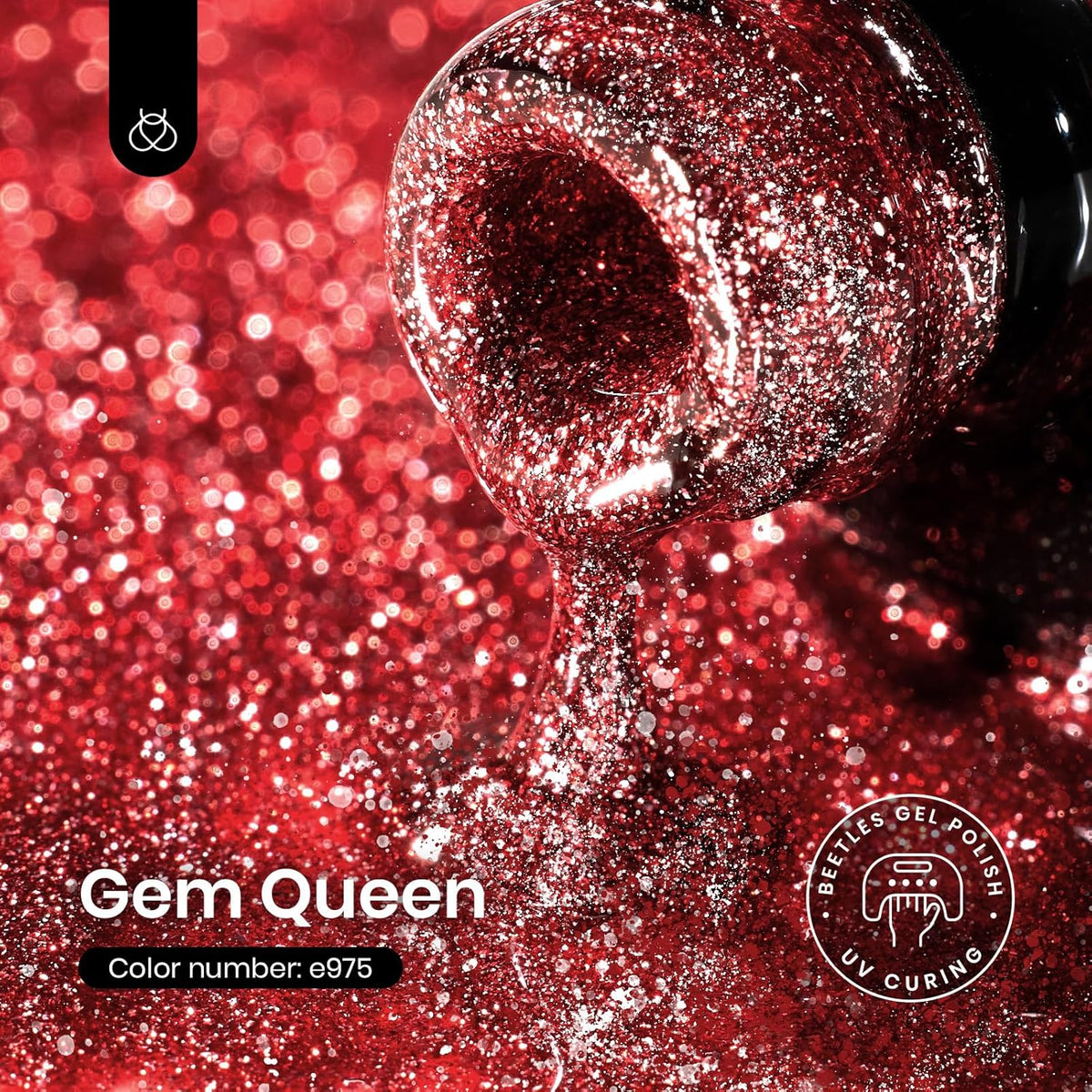 Beetles Red Cat Eye Gel Nail Polish, 15ml Glitter Nail Polish with Magnet Gel Soak Off UV LED Nail Lamp Reflective Nail Art DIY Home Manicure Design Gift for Women