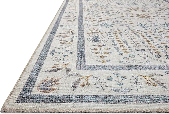 Loloi Rifle Paper Co. Maison Collection MAO-05 Wisteria Cream 2'-3" x 3'-9", .19" Pile Height, Accent Rug