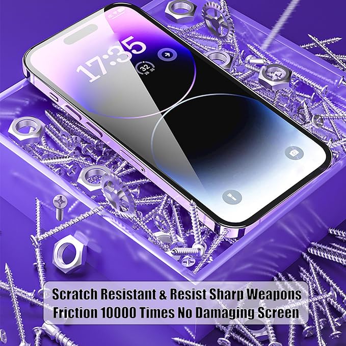 16 Pro Screen ProtectorAuto-Dust Removal Compartment With IPhone 16 Pro Screen Protector with Dust Free Chamber [Zero Bubble] 9H+Tempered Glass Films Shockproof (16 Pro)
