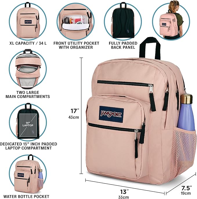 JanSport Laptop Backpack - Computer Bag with 2 Compartments, Ergonomic Shoulder Straps, 15” Laptop Sleeve, Haul Handle - Event Horizon
