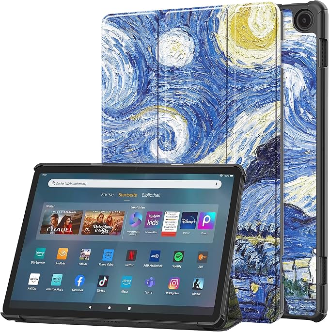 Gylint Case for Fire Max 11 Tablet Folding Folio Ultra-Thin PU Leather Stand Case Cover for Fire Max 11 2023 Release Draw