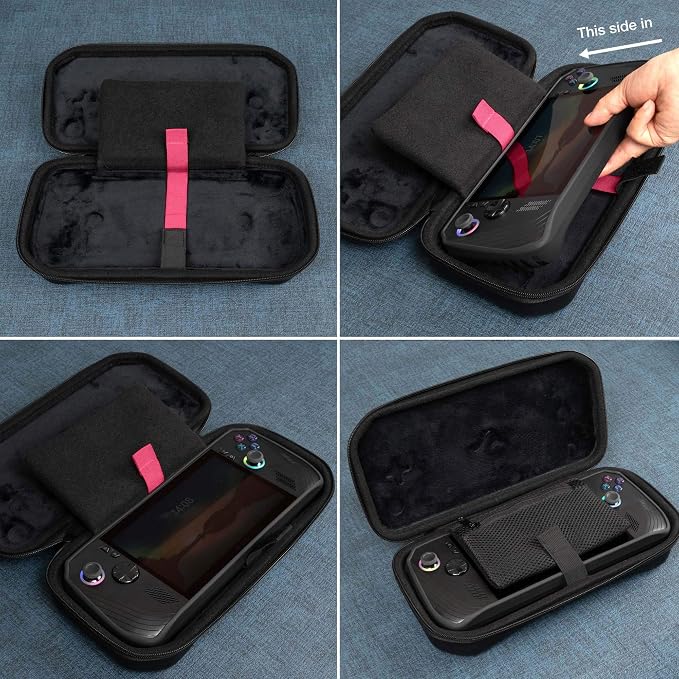 ButterFox Slim Carrying Case Bag for ASUS Rog Ally X (Black/Blue)