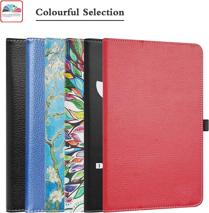 LiuShan Compatible with Alcatel TCL Tab 8 Case PU Leather Slim Folding Stand Cover for 8 Tablets Black