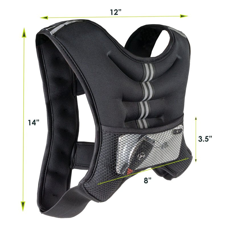 ProsourceFit Exercise Weighted Training Vest - 6lb, Black