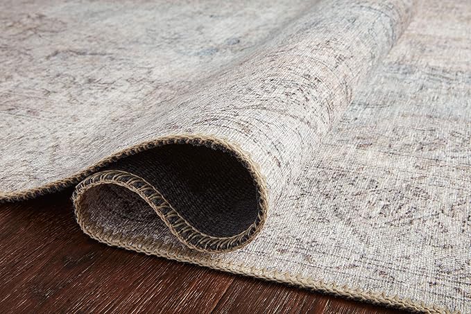Loloi Loren Collection LQ-04 Silver/Slate 5'-0" x 7'-6" Area Rug