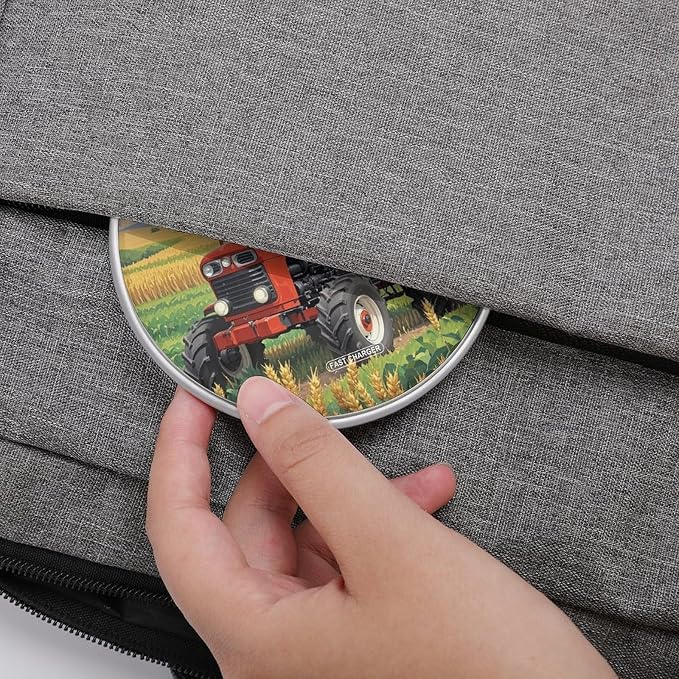 Tractor Theme Wireless Charger 10W Portable Fast Wireless Charging Pad Compatible with Phone Slim Charging Station Lightweight Charger Mat Charging Block for Travel Home Office