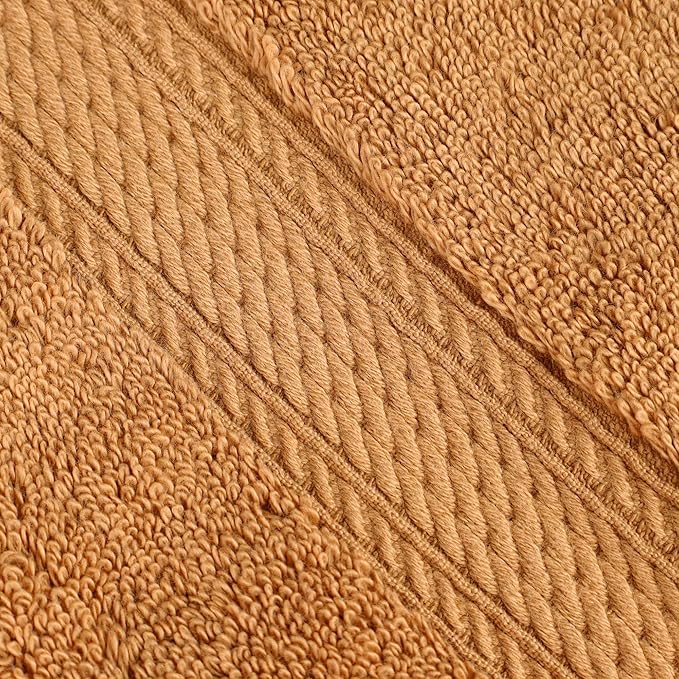 Superior Egyptian Cotton Pile Bath Sheet Set of 2, Ultra Soft Luxury Towels, Thick Plush Essentials, Absorbent Heavyweight, Guest Bath, Hotel, Spa, Home Bathroom, Shower Basics, Rust