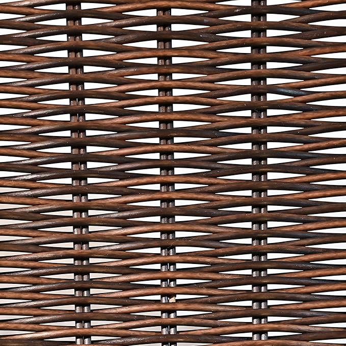 happimess TRY2001B-3SET Parker Southwestern Cottage Resin Scalloped Rectangular Decorative Serving Trays, Dark Brown (Set of 3) for Storage and Decoration in Bathroom, Bedroom, Living Room