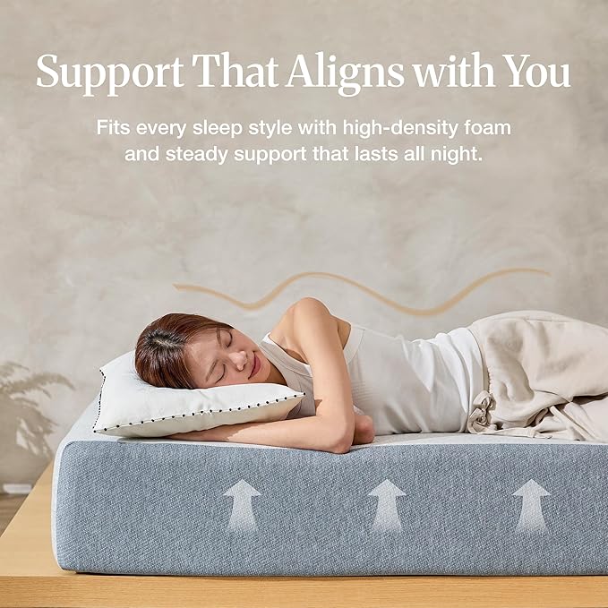 LIFEMENT Basic Full Graphite Infused Memory Foam Mattress in a Box | Medium Firm Bed, Fiberglass Free, CertiPUR-US & Oeko-TEX Certified Foam, Cooling Pressure Relief Comfort, 6 Inch