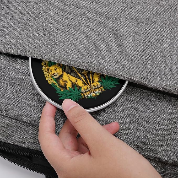 Reggae Lion Weed Wireless Charger Portable Charging Pad | LightweightAll Smartphone