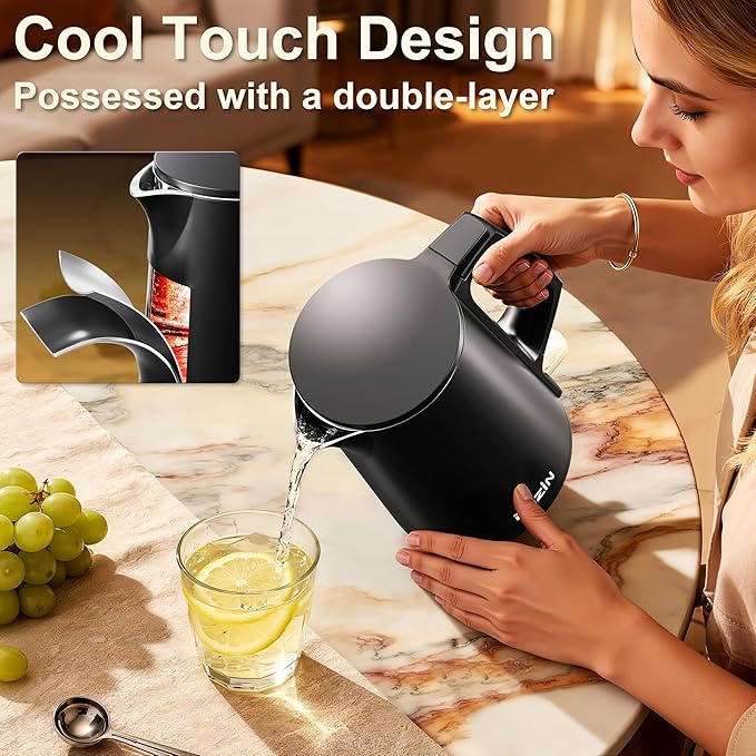 Dezin 0.8L Small Electric Kettle, Stainless Steel Portable Travel Kettle