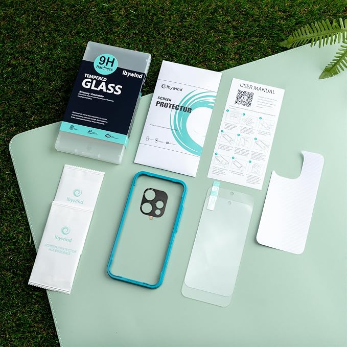 Ibywind for Oppo Reno15 5G Screen Protector2 Pack9H Hardness Tempered Glass and Camera Lens Protectorwith Alignment FrameFull CoverageBubble FreeFingerprint UnlockScratch Resistant
